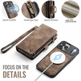CaseMe iPhone 17 Pro Max -suojakotelo, 008 Series, irrotettava kuori, ruskea