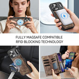 CaseMe iPhone 17 Pro Max -suojakotelo, 008 Series, irrotettava kuori, ruskea