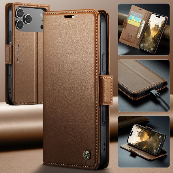 CaseMe iPhone 17 Pro Max -kotelo 023 Series Ruskea
