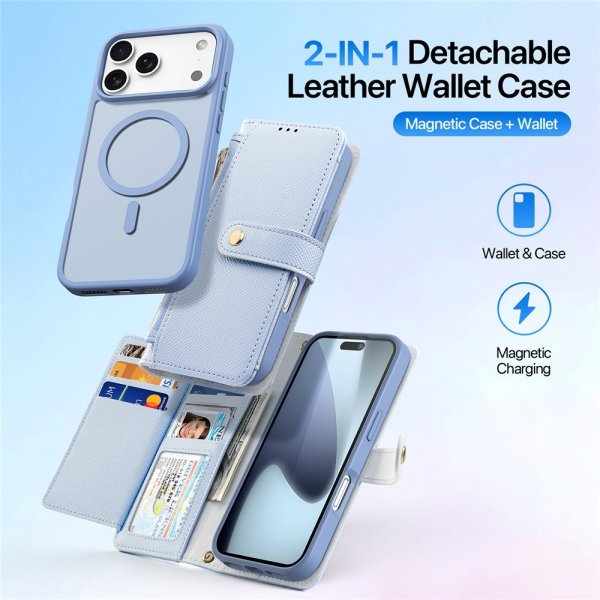 Dux Ducis iPhone 17 Pro Max 2-in-1 Lawa Series MagSafe -kuori, sininen