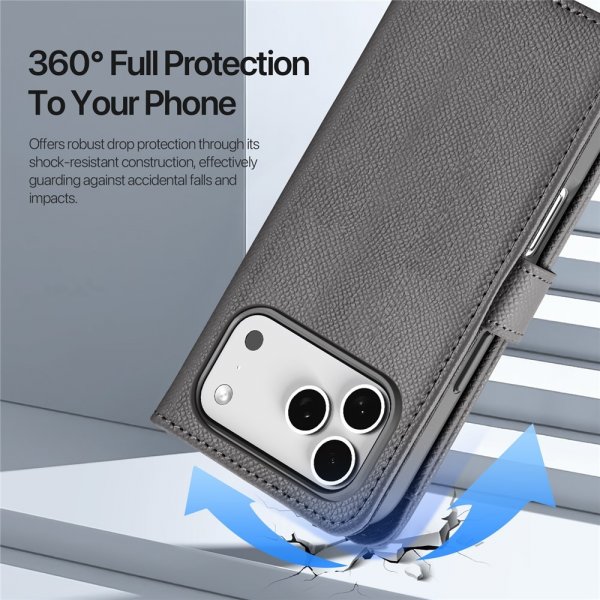 Dux Ducis iPhone 17 Pro Max -kotelo 2-in-1 Lawa Series MagSafe harmaa