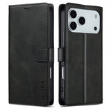 Lc.Imeeke iPhone 17 Pro Max suojakotelo, jossa korttipaikka ja jalusta, musta