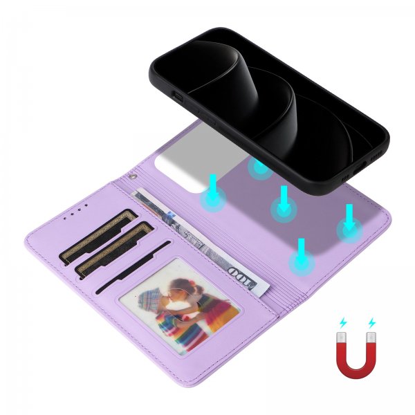 Betopnice iPhone 17 Pro Max -kuoret irrotettavalla kuorella 005 Violetti
