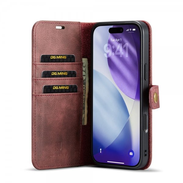 Dg.Ming iPhone 17 Pro Max -kotelo irrotettavalla kuorella, punainen