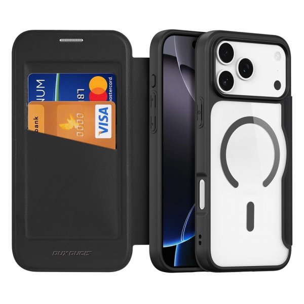 Dux Ducis iPhone 17 Pro Max -suojakuori Skin X Pro Series MagSafe, musta