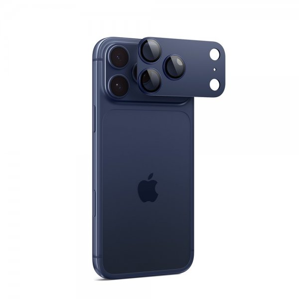 Spigen iPhone 17 Pro Max Kamerasuojalasi Glas.tR EZ Fit Optik Pro XL Sininen