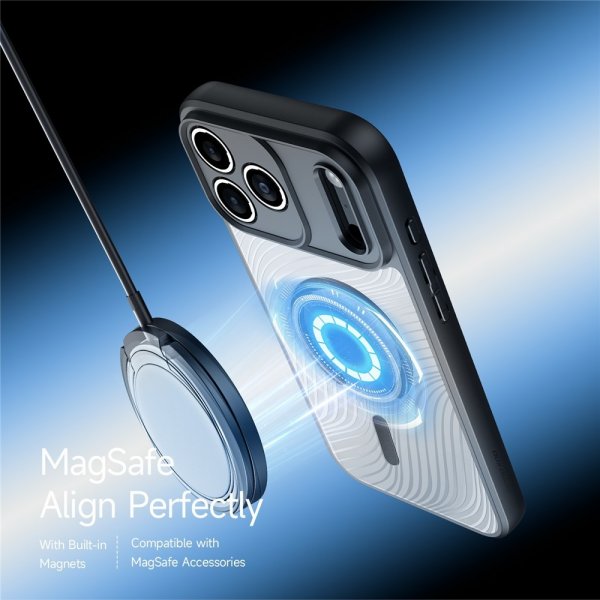 Dux Ducis iPhone 17 Pro Max Kuori Aimo Series MagSafe Musta