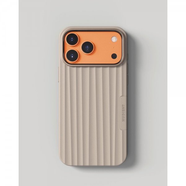 Nudient iPhone 17 Pro Max Kuori Bold Case MagSafe Linen Beige