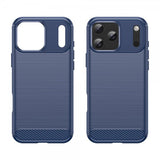 iPhone 17 Pro Max Kuori Harjattua Hiilikuitutekstuuria Sininen