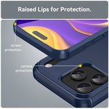 iPhone 17 Pro Max Kuori Harjattua Hiilikuitutekstuuria Sininen