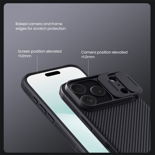 Nillkin iPhone 17 Pro Max -kuori CamShield Pro MagSafe, musta