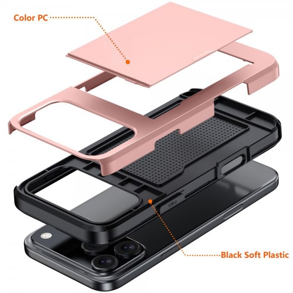 iPhone 17 Pro Max Kuori Card Slide Vihreä