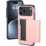 iPhone 17 Pro Max Kuori Card Slide Ruusukulta