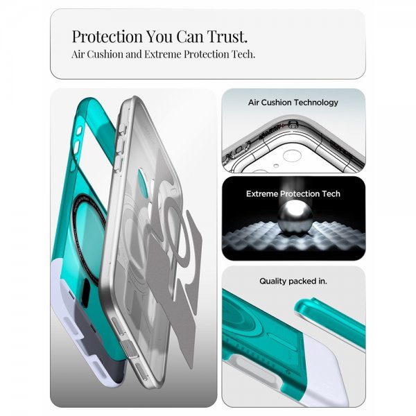 Spigen iPhone 17 Pro Max -kuori Classic C1 MagFit Bondi Blue