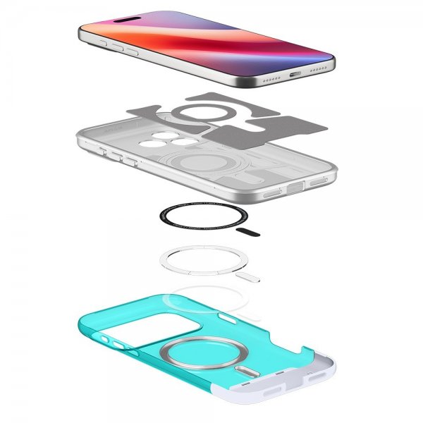 Spigen iPhone 17 Pro Max -kuori Classic C1 MagFit Bondi Blue