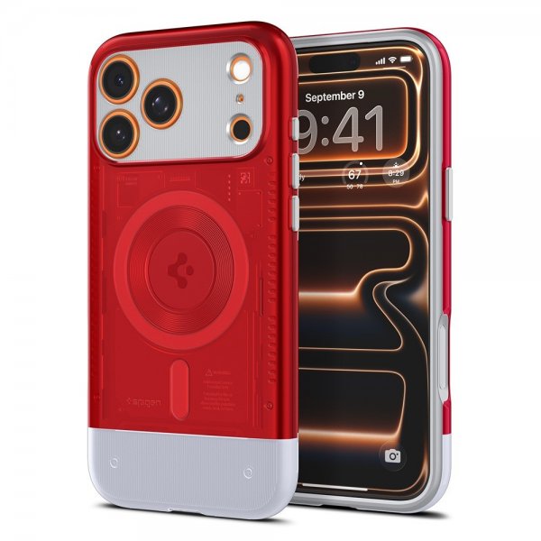 Spigen iPhone 17 Pro Max -kuori Classic C1 MagFit Ruby