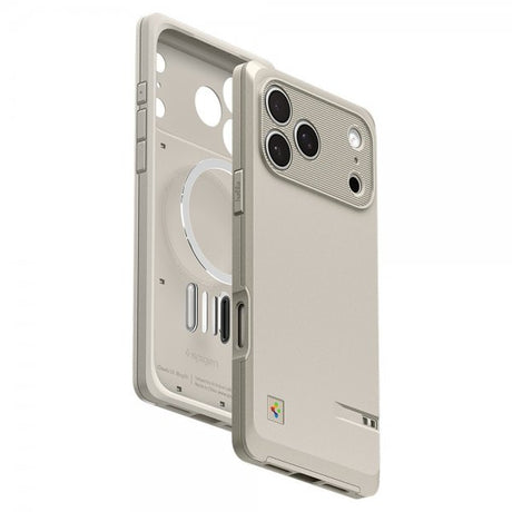Spigen iPhone 17 Pro Max -kuori Classic LS MagFit Stone