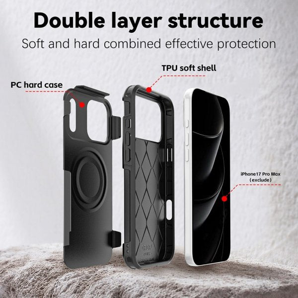 4smarts iPhone 17 Pro Max Kuori Defend Kotelo Ultimag Musta