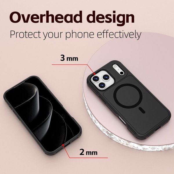 4smarts iPhone 17 Pro Max Kuori Defend Kotelo Ultimag Musta