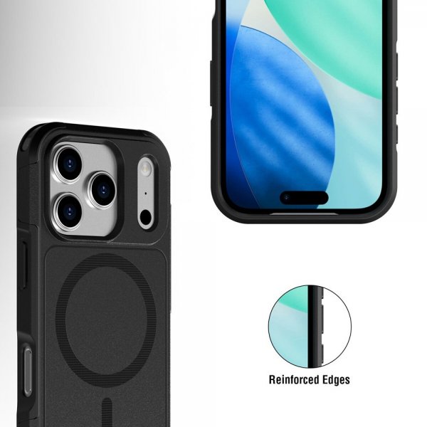 4smarts iPhone 17 Pro Max Kuori Defend Kotelo Ultimag Musta