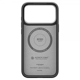 Spigen iPhone 17 Pro Max -kuori Enzo Aramid T MagFit musta hopea