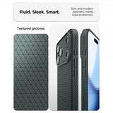 Spigen iPhone 17 Pro Max -kuori Liquid Air Abyss Green