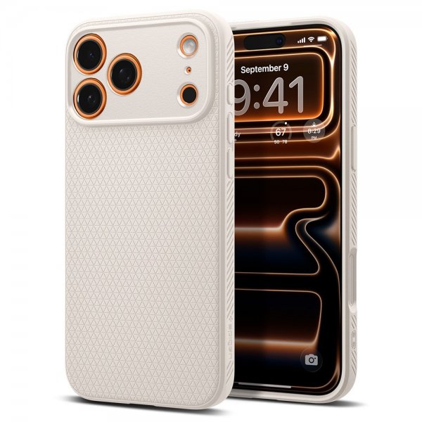 Spigen iPhone 17 Pro Max Kuori Liquid Air Natural Titanium
