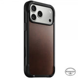 Nomad iPhone 17 Pro Max -suojakuori, Rugged Leather Case, Horween Rustic Brown