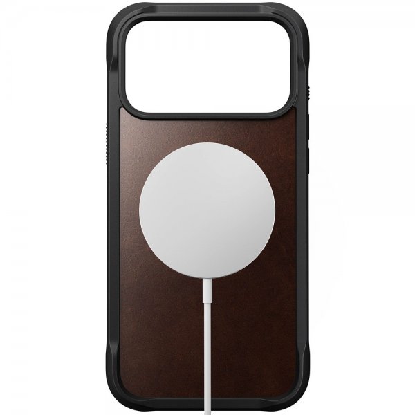 Nomad iPhone 17 Pro Max -suojakuori, Rugged Leather Case, Horween Rustic Brown