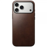 Nomad iPhone 17 Pro Max -kuori Modern Leather Case Horween Rustic Brown