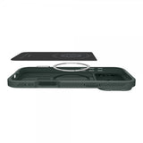 Spigen iPhone 17 Pro Max -kuori Optik Armor MagFit Abyss Green