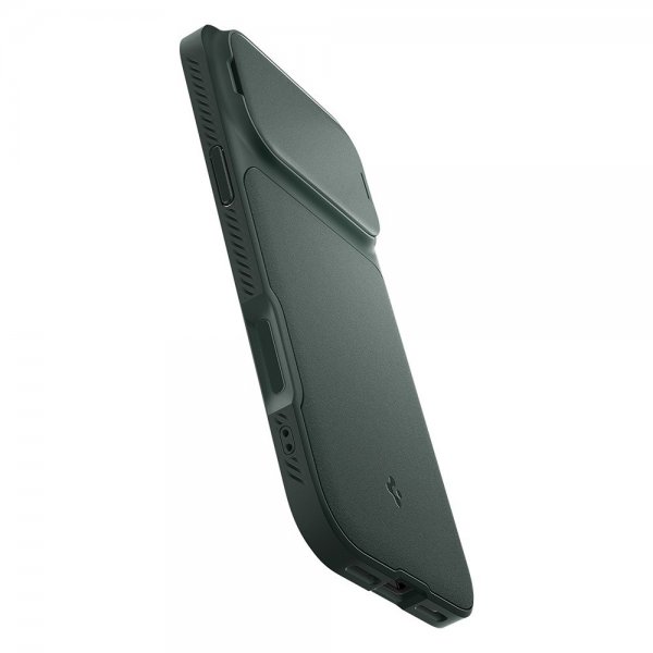 Spigen iPhone 17 Pro Max -kuori Optik Armor MagFit Abyss Green