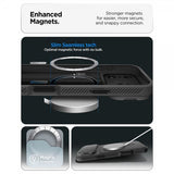 Spigen iPhone 17 Pro Max -kuori Optik Armor MagFit Musta