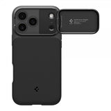Spigen iPhone 17 Pro Max -kuori Optik Armor MagFit Musta
