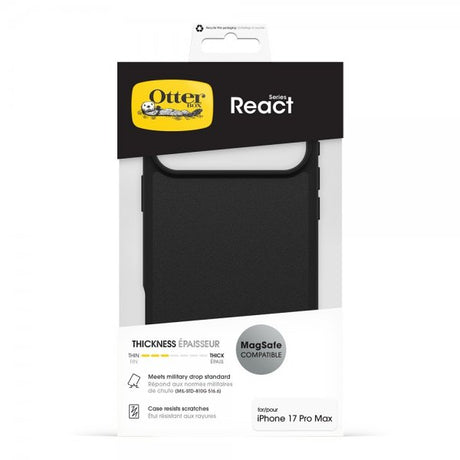 Otterbox iPhone 17 Pro Max/iPhone 18 Pro Max Kuori React MagSafe Musta
