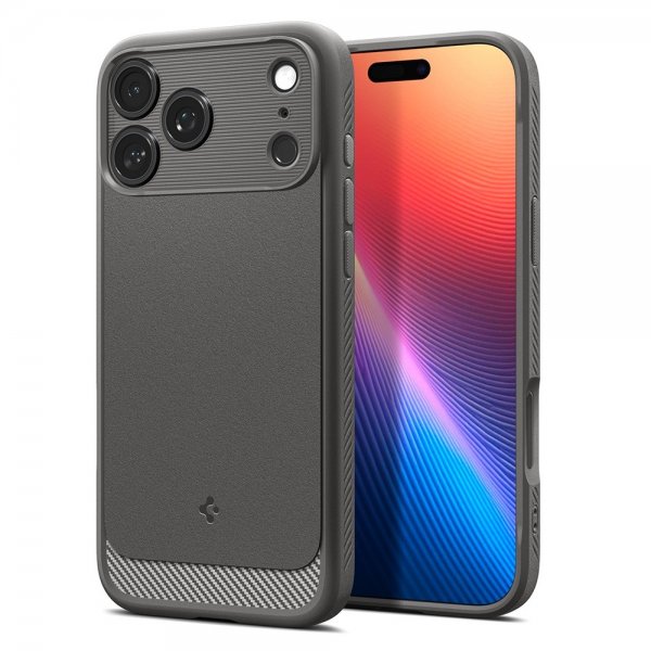 Spigen iPhone 17 Pro Max -kuori Rugged Armor MagFit Marble Gray