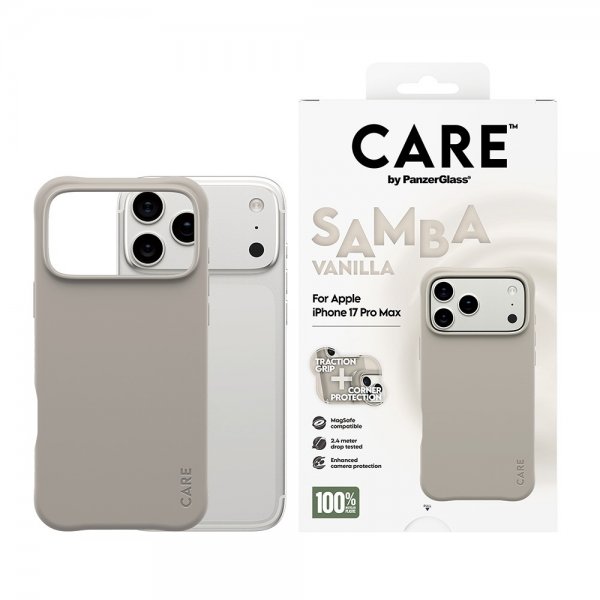 CARE by PanzerGlass iPhone 17 Pro Max -suojakuori Samba MagSafe Vanilla