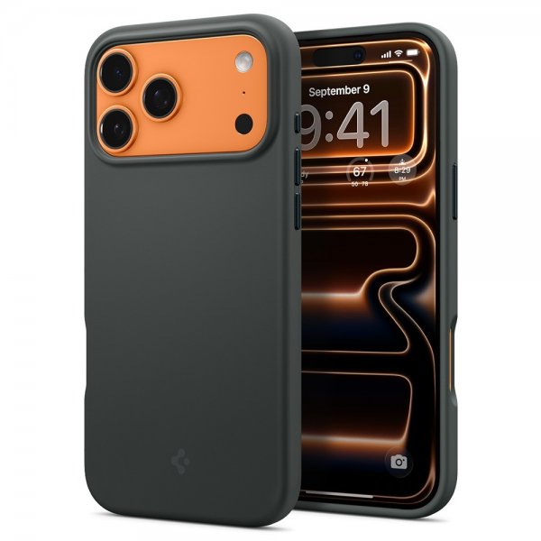 Spigen iPhone 17 Pro Max kuori Silicone Fit MagFit Abyss Green