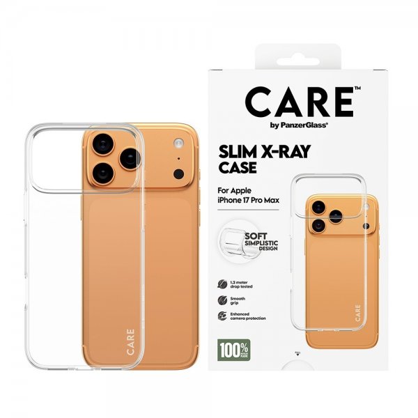 CARE by PanzerGlass iPhone 17 Pro Max -ohut X-Ray Transparent -suojakuori