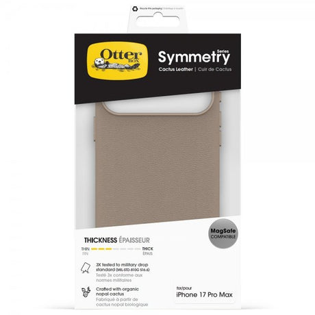 Otterbox iPhone 17 Pro Max/iPhone 18 Pro Max Kuori Symmetry Cactus Leather MagSafe Grey Comfort