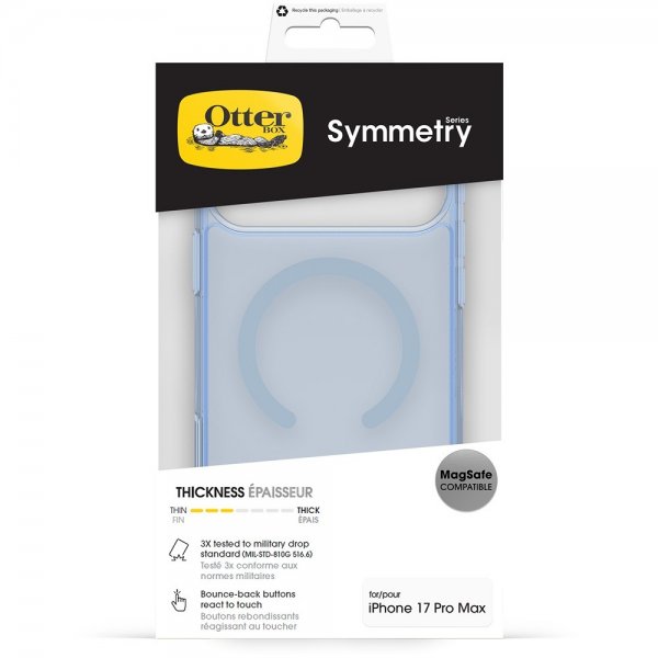 Otterbox iPhone 17 Pro Max Symmetry Clear MagSafe Blue Bliss -kuori