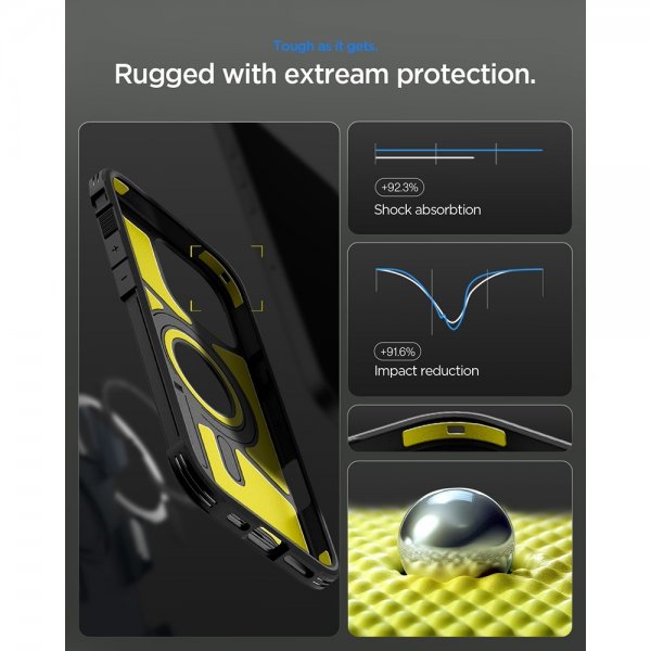 Spigen iPhone 17 Pro Max -suojakuori Tough Armor T MagFit Gunmetal