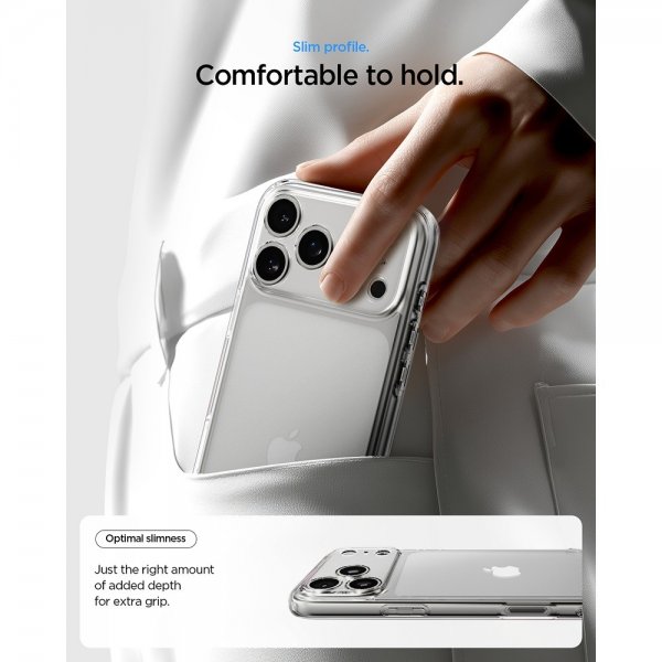 Spigen iPhone 17 Pro Max Ultra Hybrid Crystal Clear -suojakuori