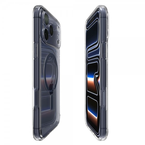 Spigen iPhone 17 Pro Max Ultra Hybrid MagFit -suojakuori, kirkas, Deep Blue