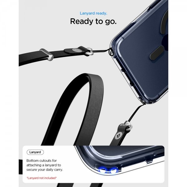 Spigen iPhone 17 Pro Max Ultra Hybrid MagFit -kuori läpinäkyvä grafiitti