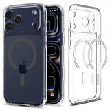 Spigen iPhone 17 Pro Max Ultra Hybrid MagFit -kuori läpinäkyvä grafiitti