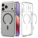 Spigen iPhone 17 Pro Max Ultra Hybrid MagFit -kuori läpinäkyvä grafiitti
