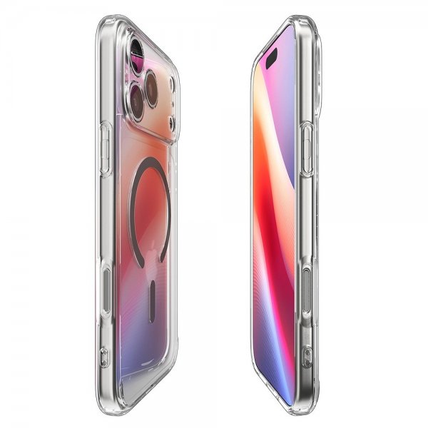 Spigen iPhone 17 Pro Max Ultra Hybrid MagFit -kuori läpinäkyvä grafiitti