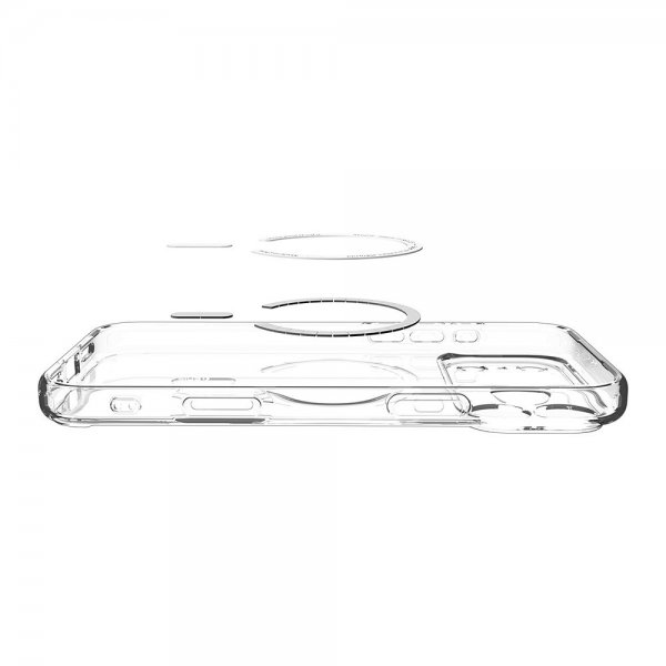 Spigen iPhone 17 Pro Max -suojakuori Ultra Hybrid MagFit Clear White