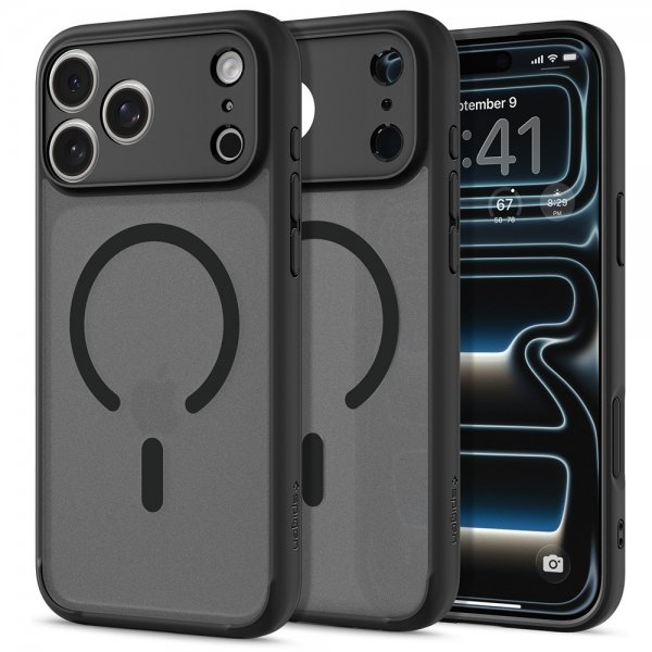Spigen iPhone 17 Pro Max Ultra Hybrid MagFit Frost Black -suojakuori